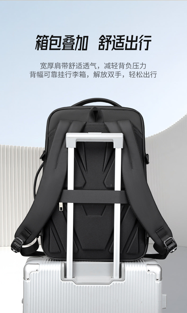 New Business Backpack for Men, Waterproof Backpack, Large Capacity, Multi-Functional Anti-Theft Computer Bag for Business Trips, Light Luxury Style for Commuting