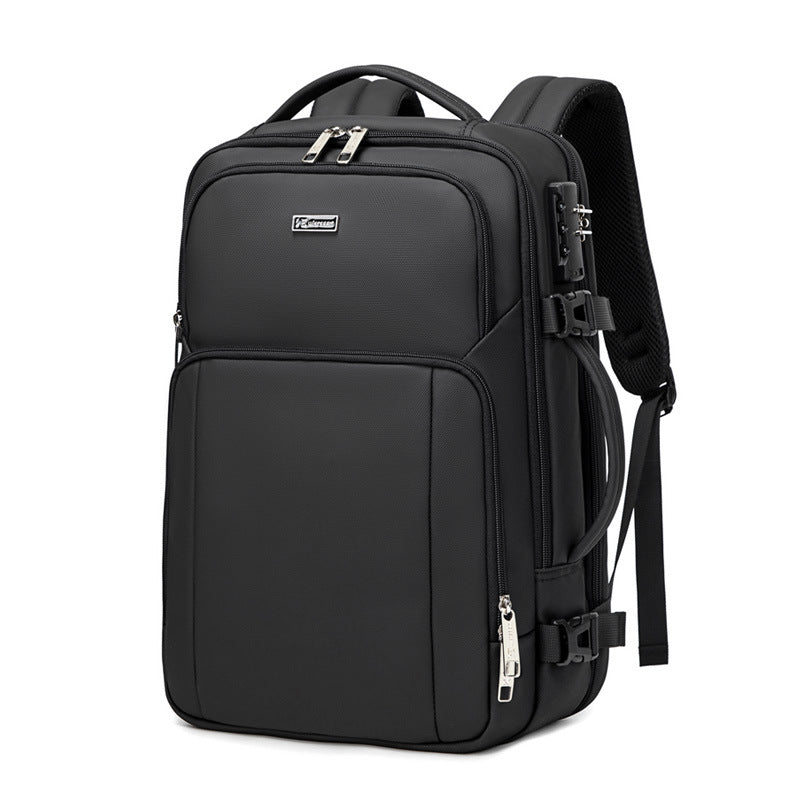 New Business Backpack for Men, Waterproof Backpack, Large Capacity, Multi-Functional Anti-Theft Computer Bag for Business Trips, Light Luxury Style for Commuting